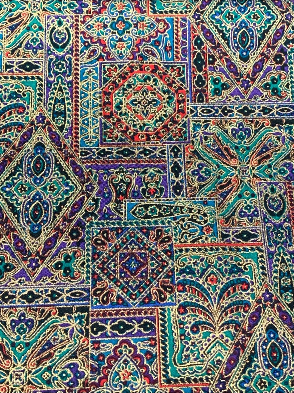 Hoffman International Canterbury Manor Vintage Fabric 5.5 Yards Jewel Tone